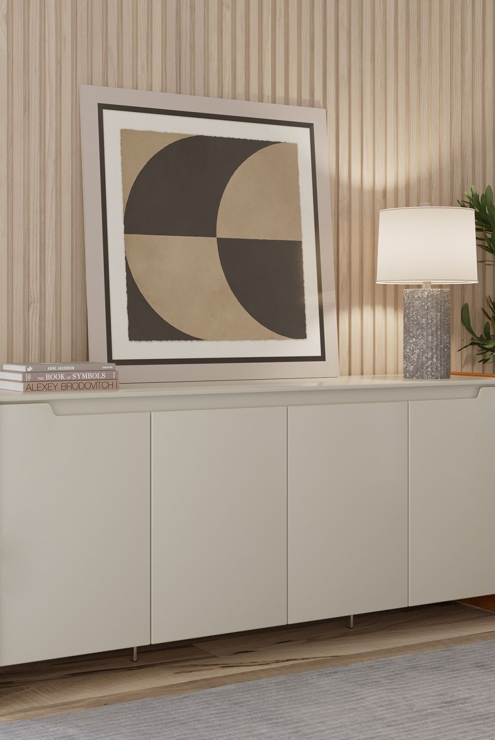 DECOCASA - Buffet Bristol Off White Natural Decocasa