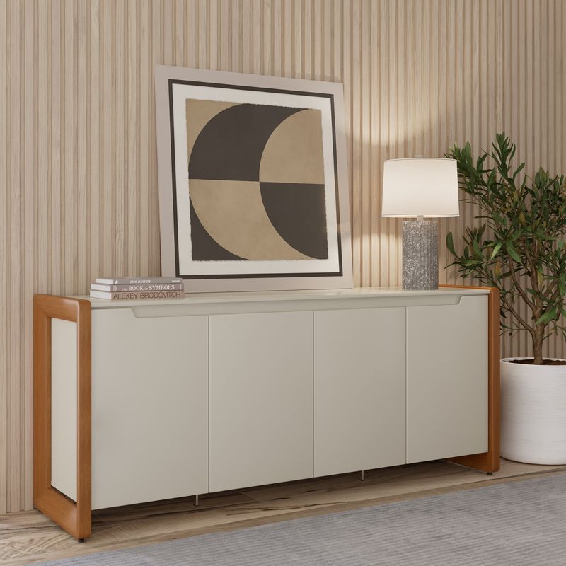 DECOCASA - Buffet Bristol Off White Natural Decocasa