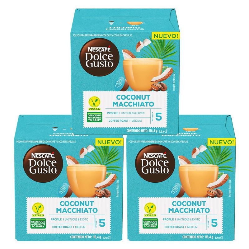 MALCREADO17172 - Café Dolce Gusto Coconut Macchiato X3 Cajas