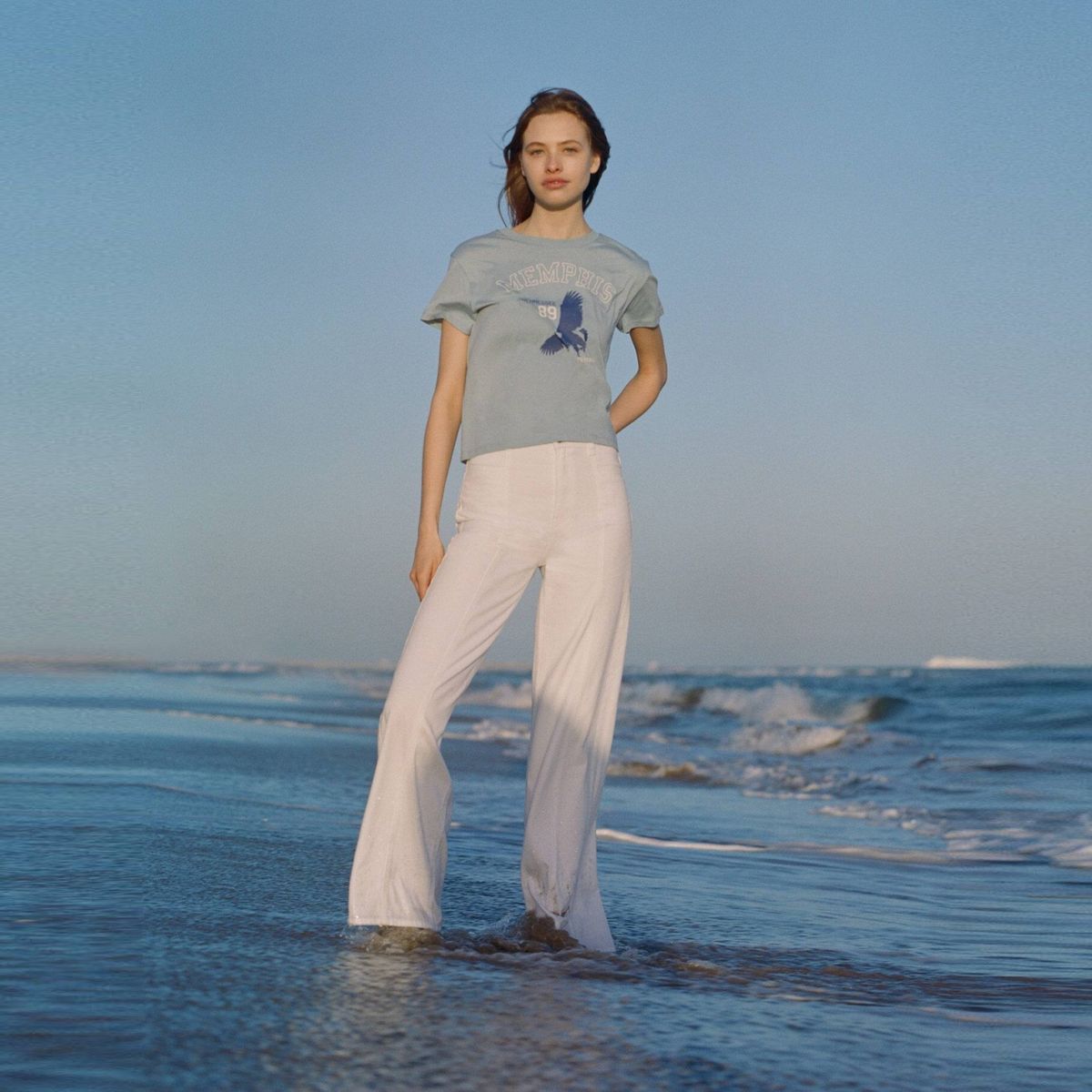 MANGO TEEN - Mango Teens Polera Algodón Manga Corta Niña