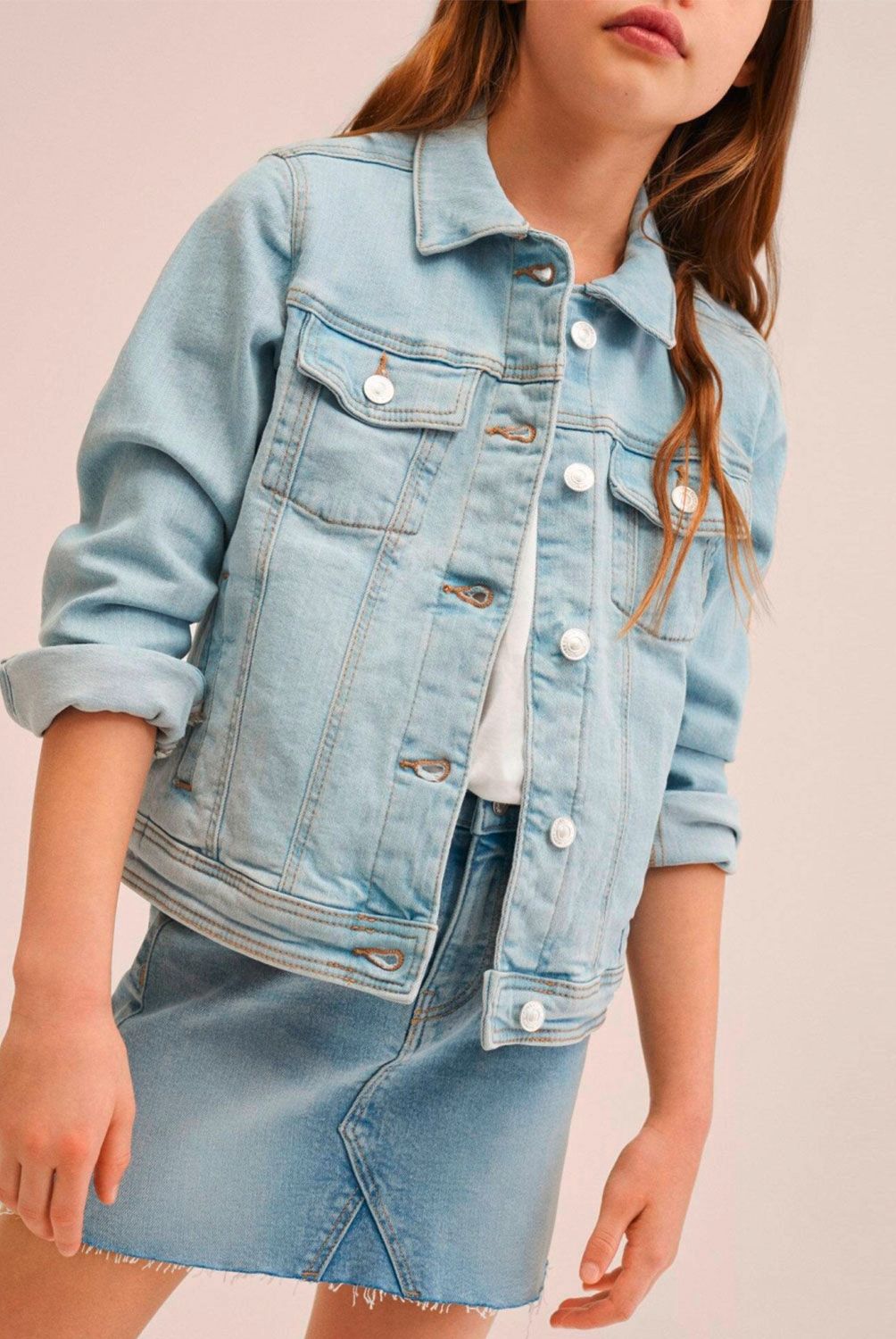 MANGO KIDS - Falda denim Bajo deshilachado Sue Niña Mango Kids