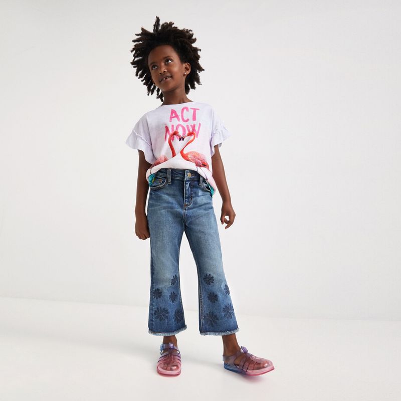 DESIGUAL - Jeans Straight Estampados Algodón Niña Desigual