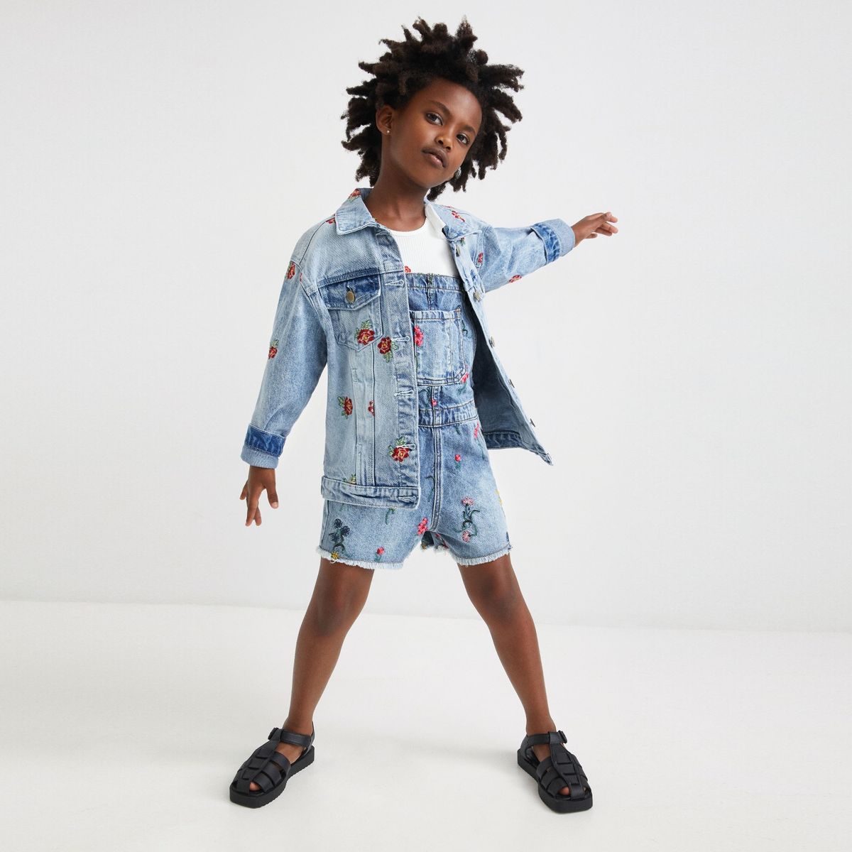 DESIGUAL - Chaqueta Denim Estampada Algodón Niña Desigual