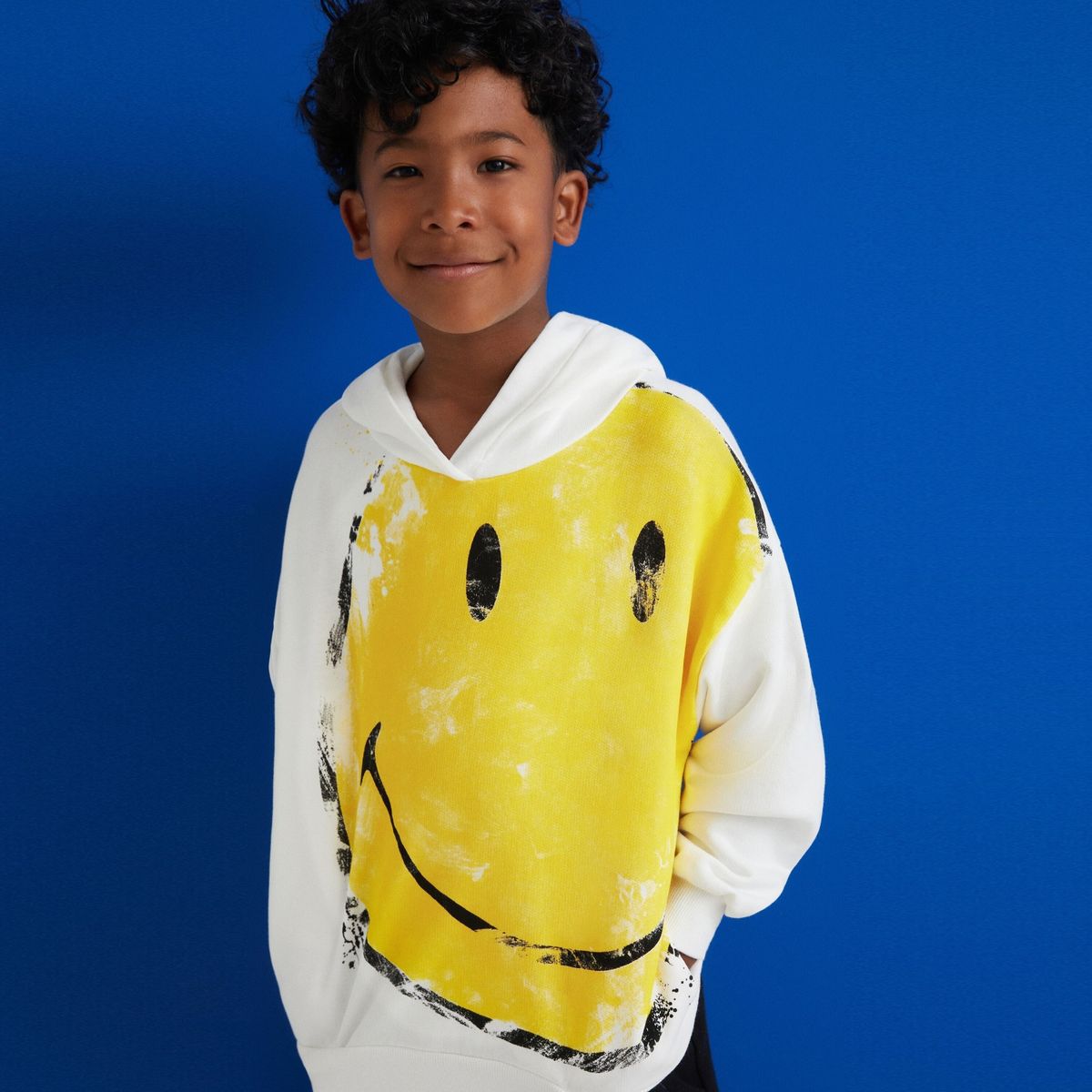 DESIGUAL - Desigual Polerón Estampado Smiley Algodón Niña