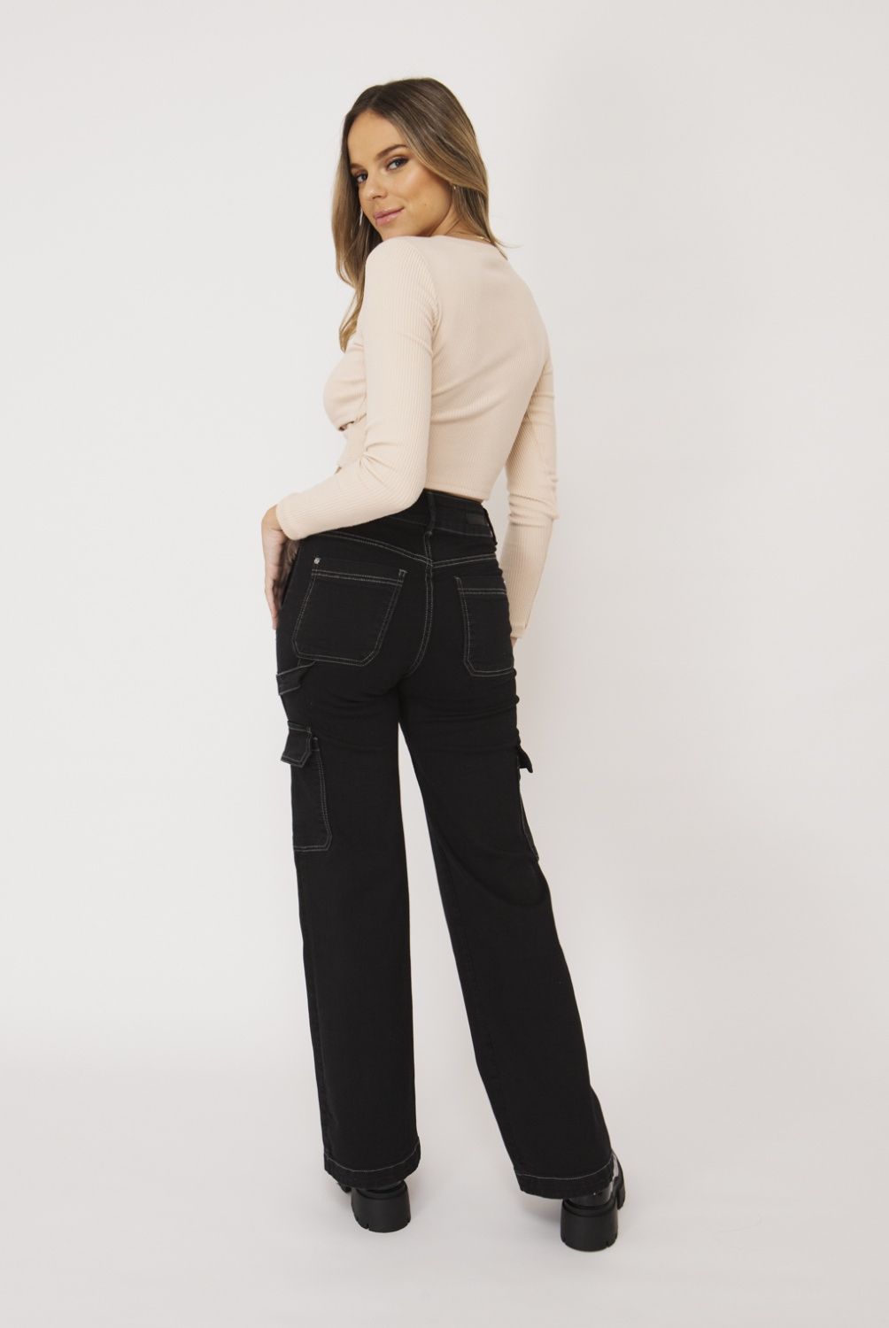 Efesis - Efesis Jeans Wide Leg Tiro Alto Mujer