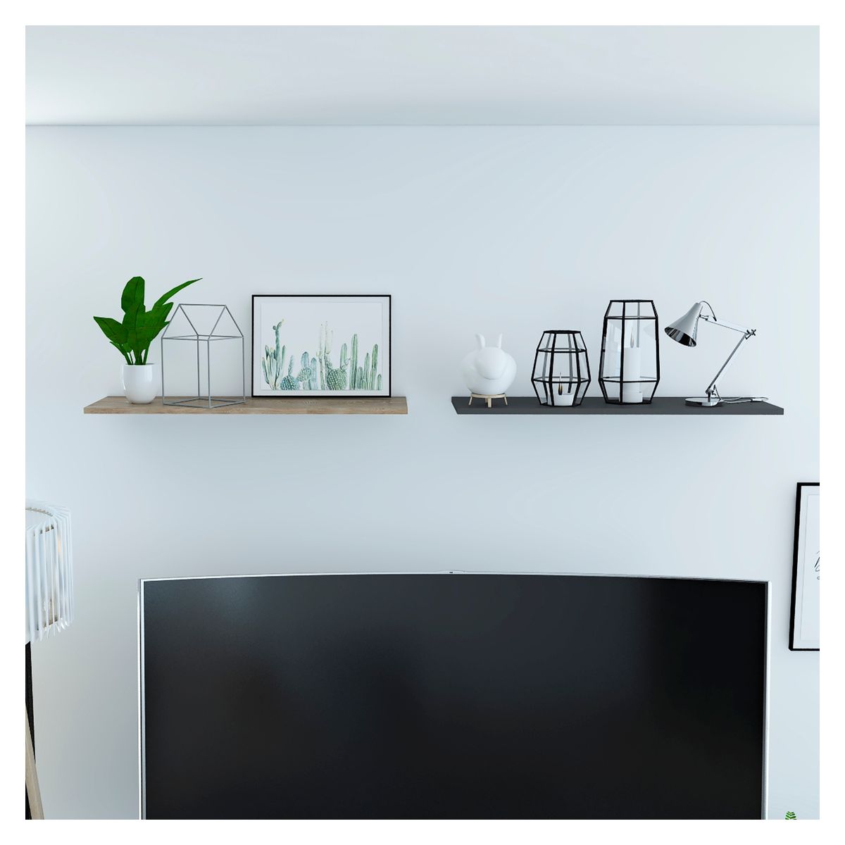 TUHOME - Repisa Vassel Wall Miel Plomo Tuhome