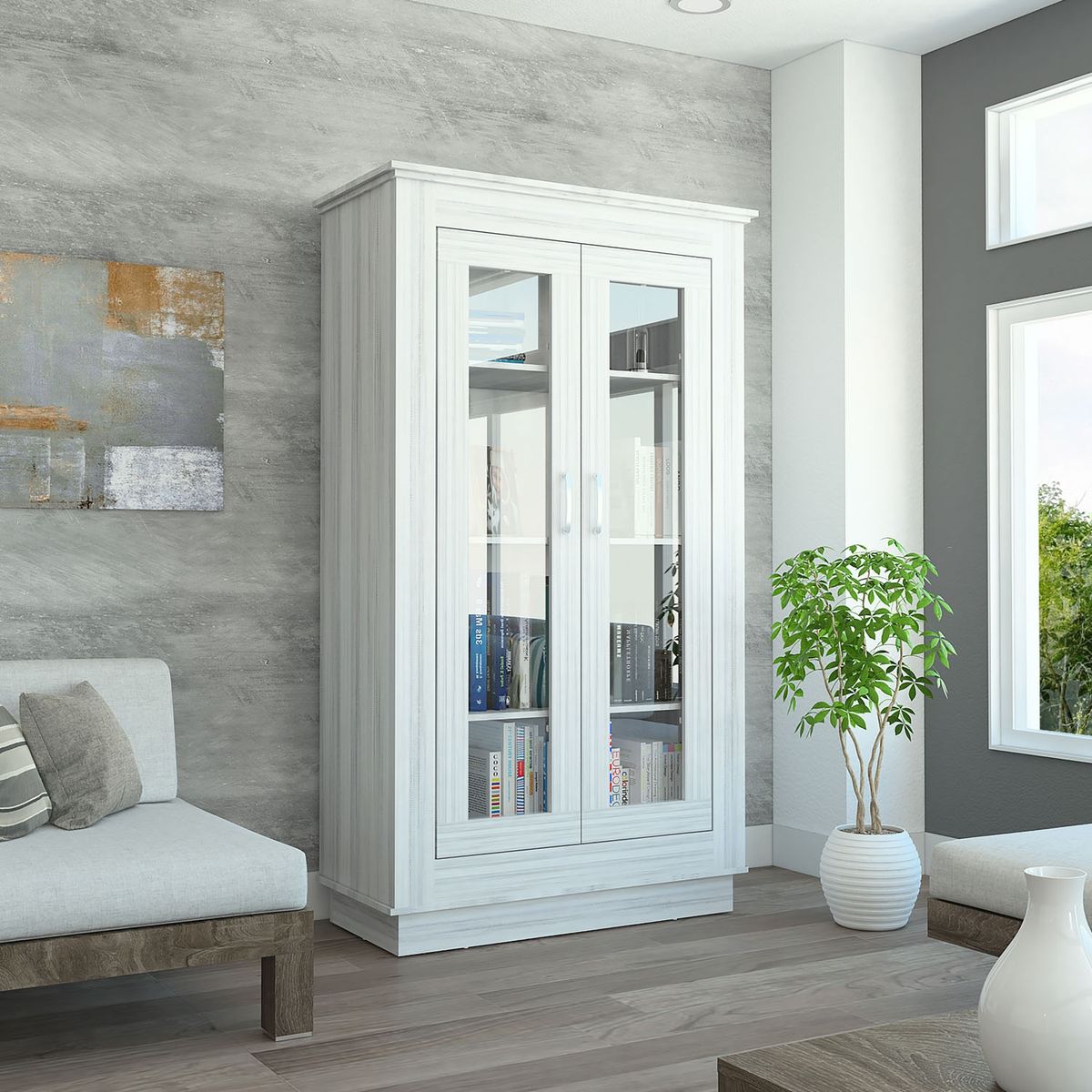 TUHOME - Vitrina Alcamo White Chic Tuhome