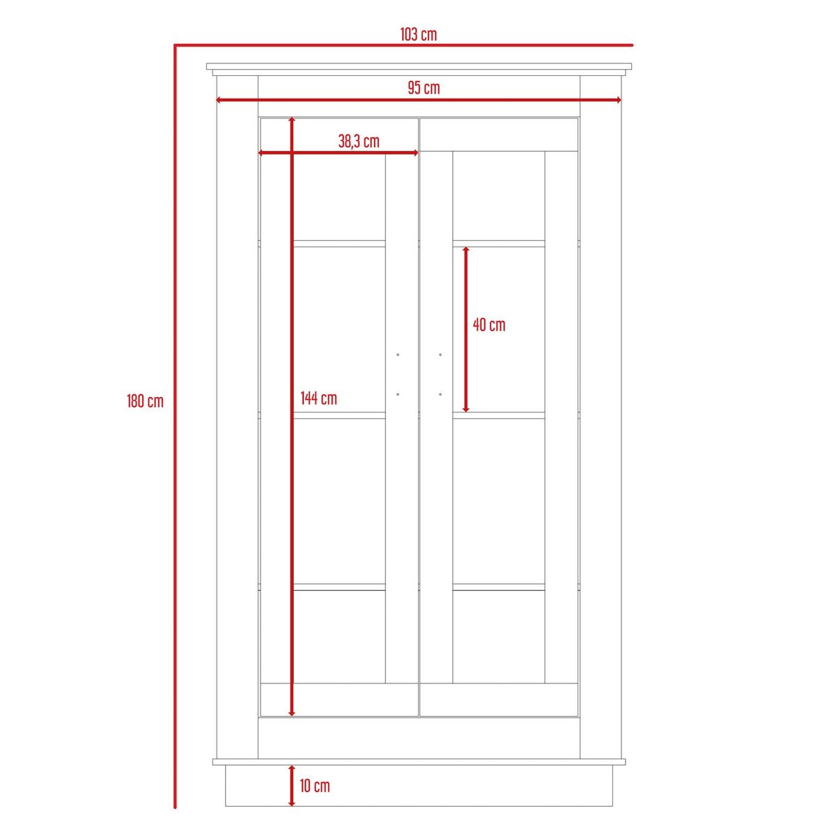 TUHOME - Vitrina Alcamo White Chic Tuhome