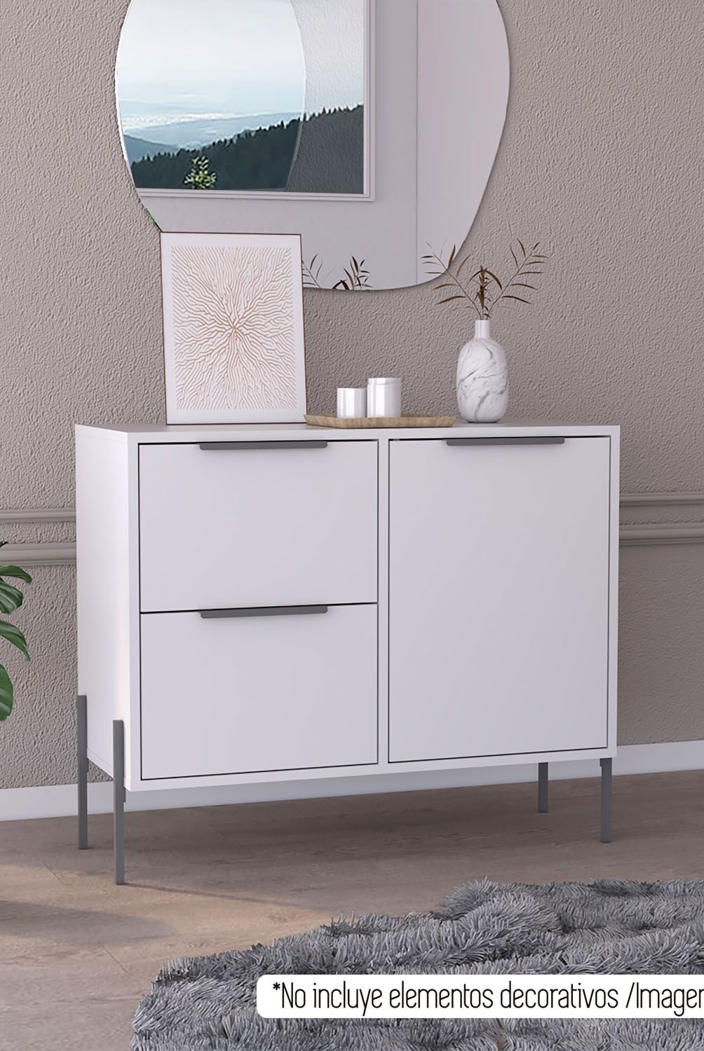TUHOME - Buffet White Collection Tuhome