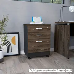 TUHOME - Archivador Home Office 3 Cajones Bajo