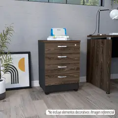 TUHOME - Archivador Home Office 4 Cajones Bajo