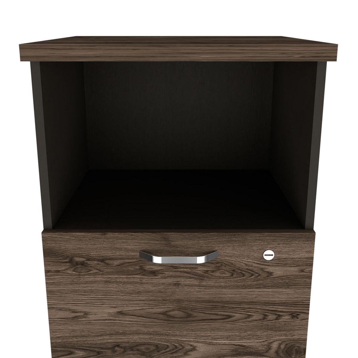 TUHOME - Archivador Home Office 4 Cajones Alto 1 Repisa Tuhome