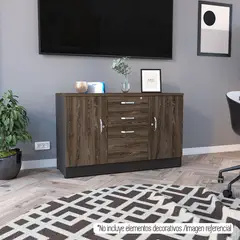 TUHOME - Gabinete Home Office 3 Cajones 2 Puertas