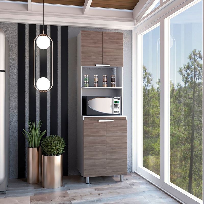 TUHOME - Mueble Microondas Fendi Bl Ma Cast TuHome
