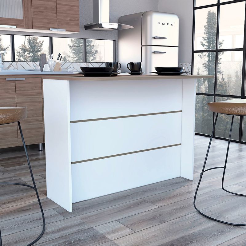 TUHOME - Barra Auxiliar Cocina Fendi Blanco Mar Cast Tuhome