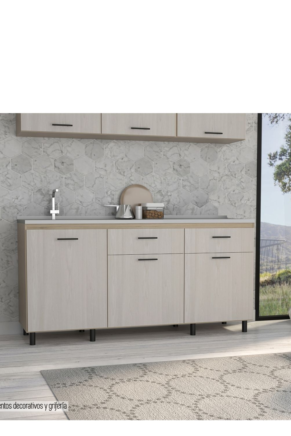 TUHOME - Módulo Inferior 180 Kitchen Con Lavaplatos Tuhome