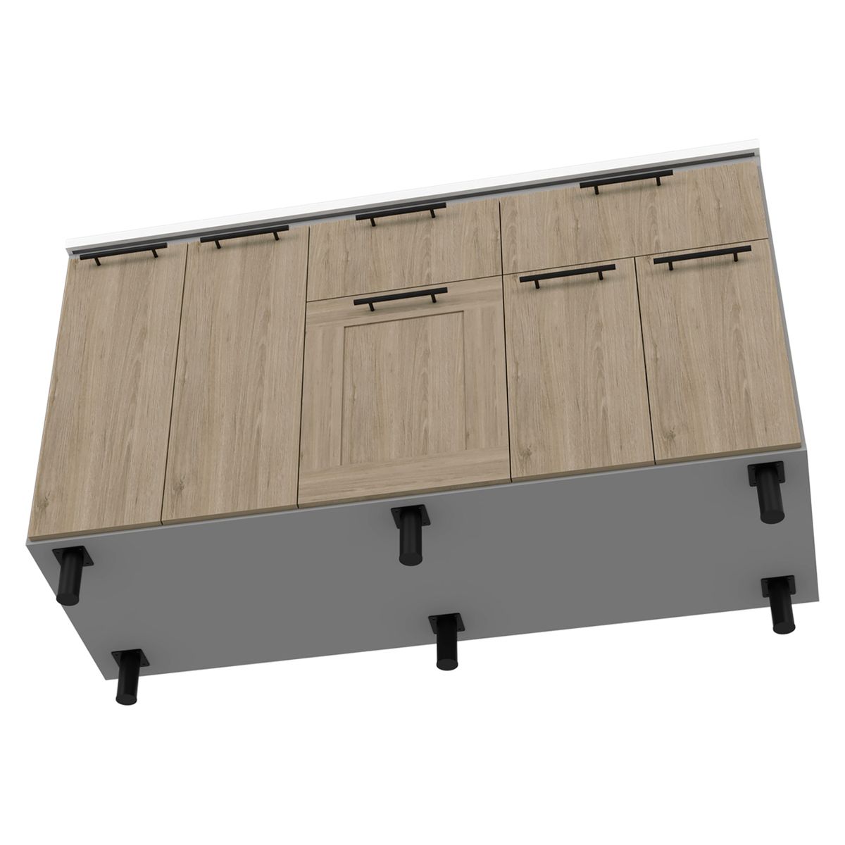 TUHOME - Mod Infer 150 Kitchen H Con Lavaplato Tuhome
