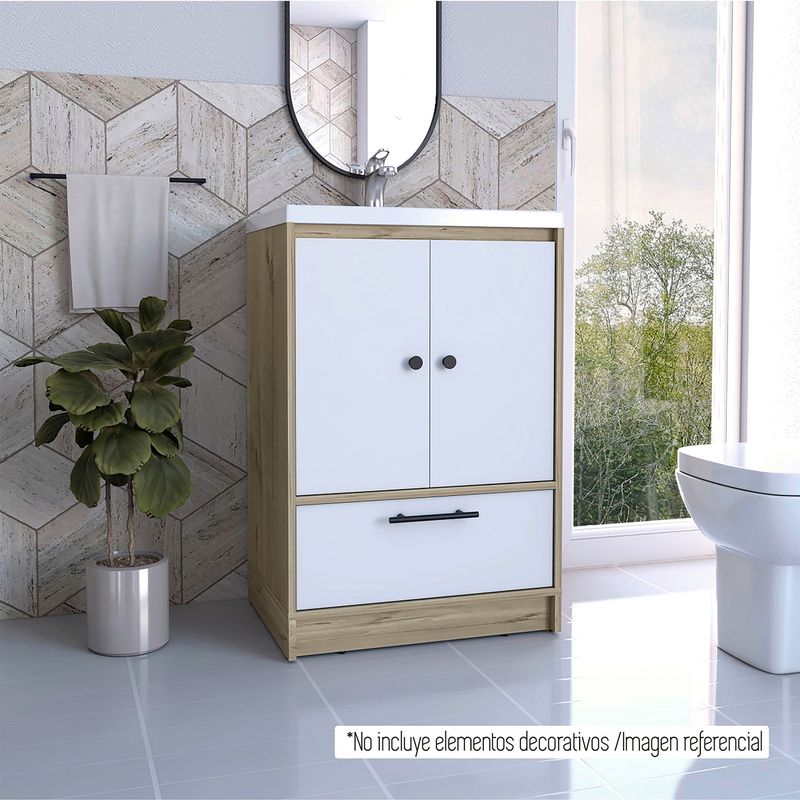 TUHOME - Mueble Optimizador Lavamanos Bath B Duna Blanco Tuhome