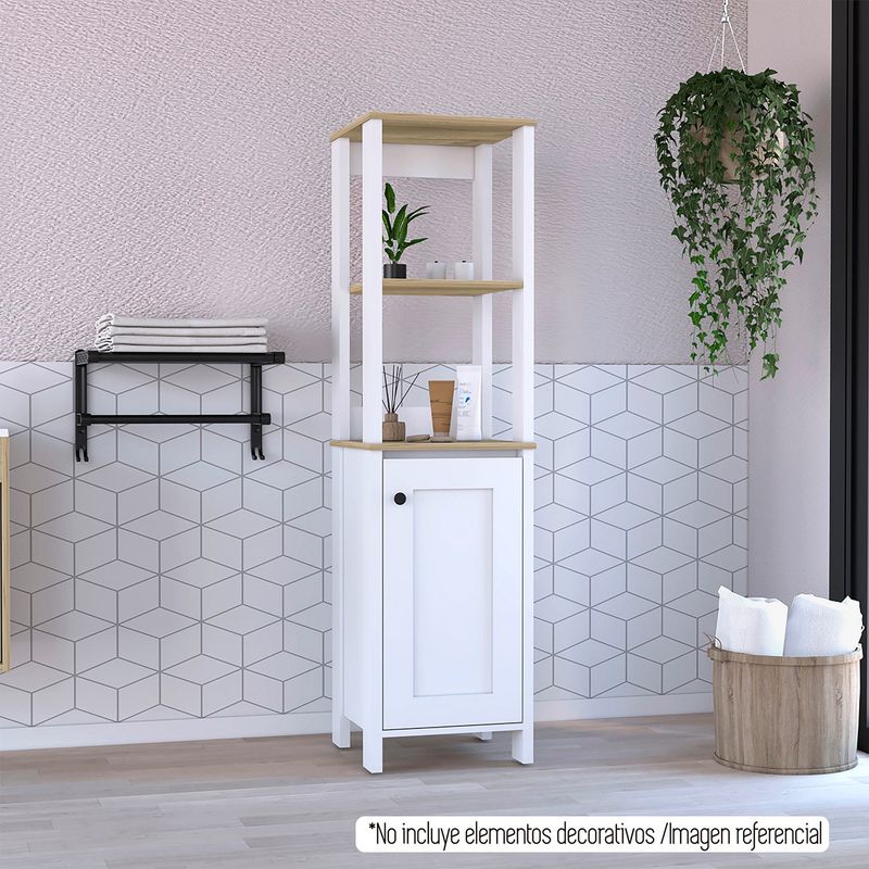 TUHOME - Mueble Optimizador 1 Bath Bicolor Duna Blanco Tuhome