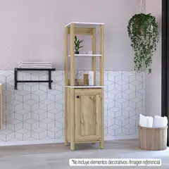 TUHOME - Mueble Optimizador 1 Bath Bicolor Blanco Duna