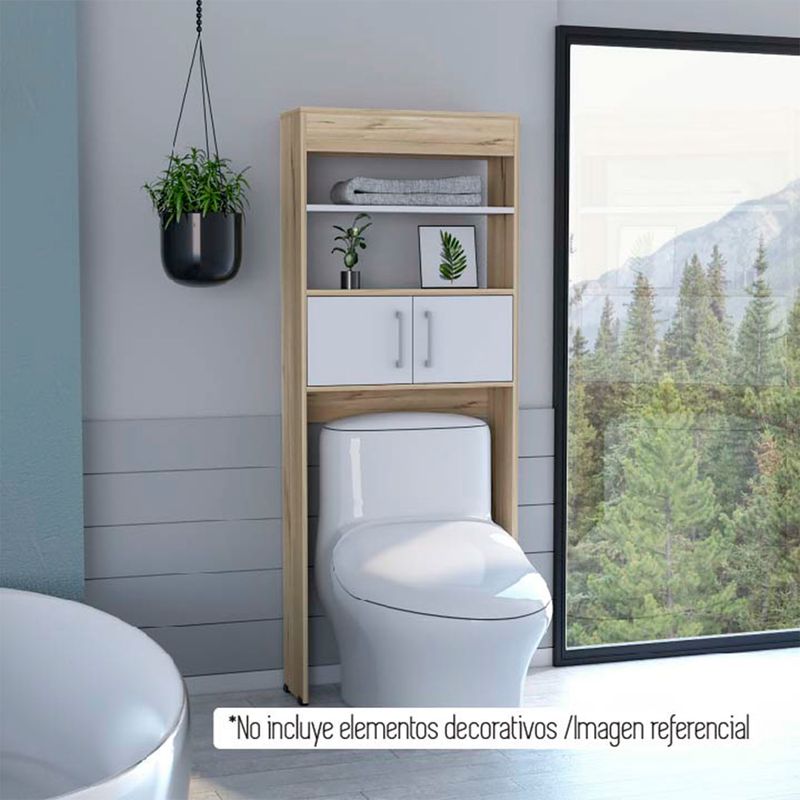 TUHOME - Mueble Optimizador WC Bath Bicolor Duna Blanco Tuhome