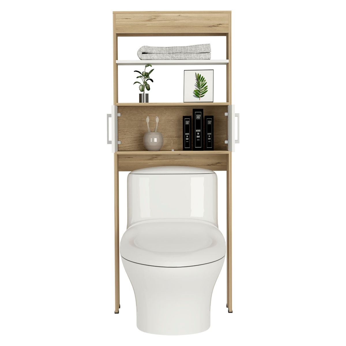 TUHOME - Mueble Optimizador WC Bath Bicolor Duna Blanco Tuhome