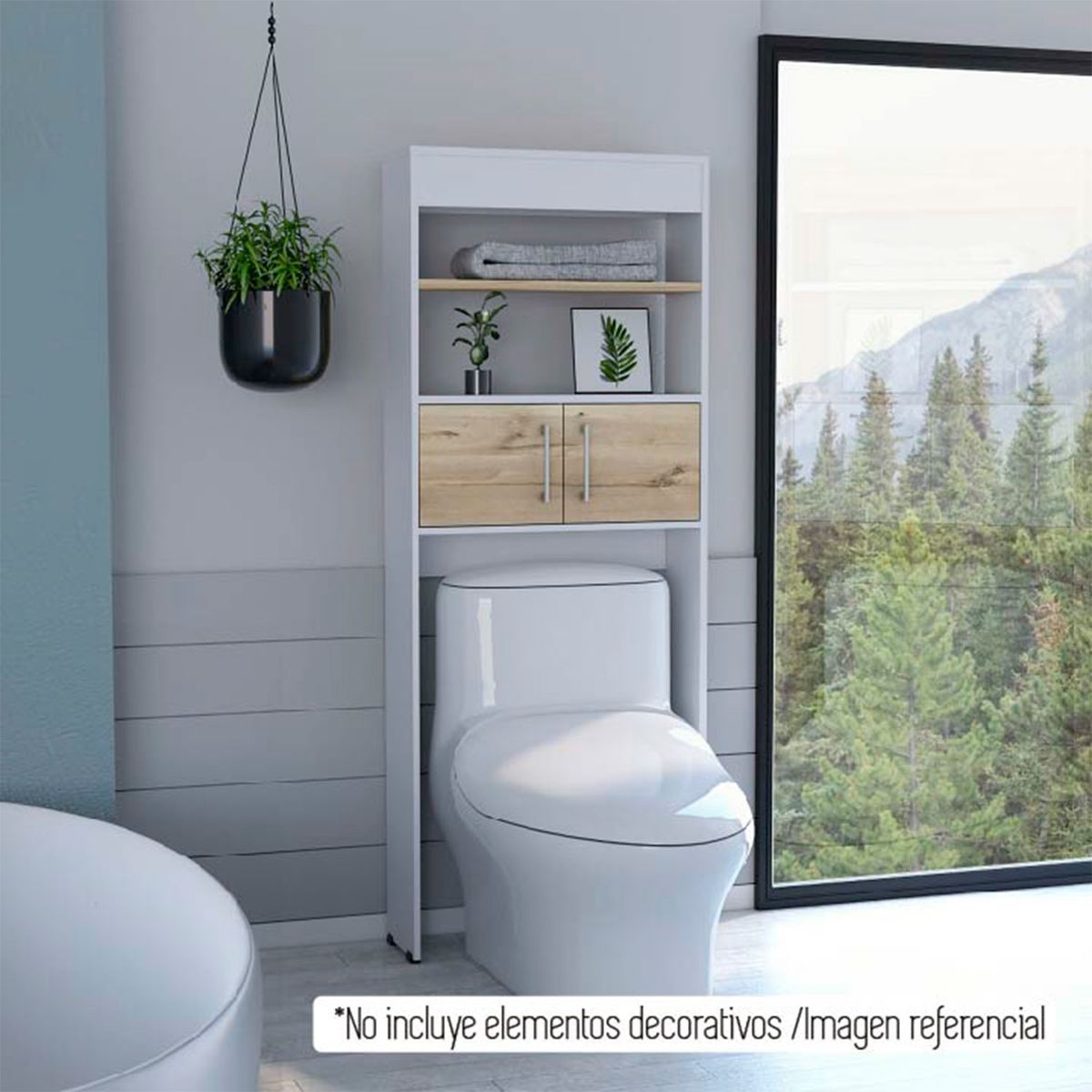TUHOME - Mueble Optimizador Wc Bath Bicolor Blancoc D Tuhome