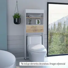 TUHOME - Mueble Optimizador Wc Bath Bicolor Blancoc D