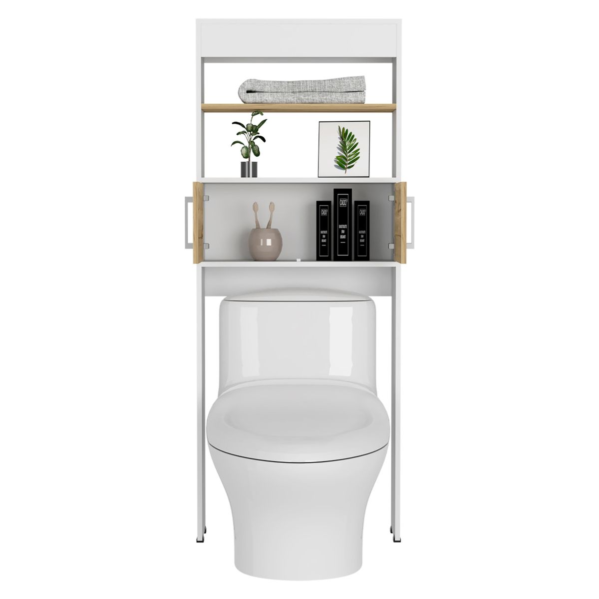 TUHOME - Mueble Optimizador Wc Bath Bicolor Blancoc D Tuhome