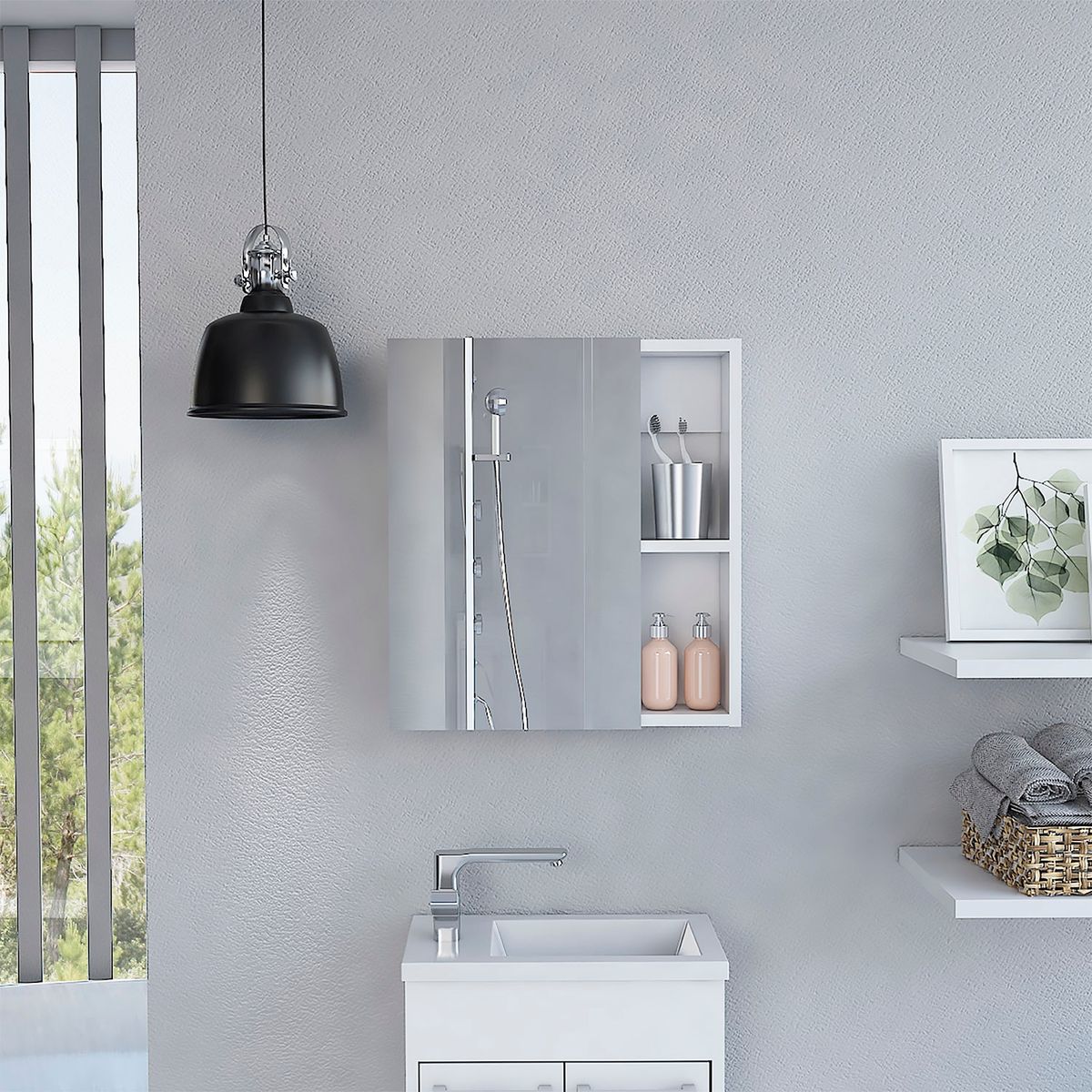 TUHOME - Gabinete De Baño Manchester Blanco Tuhome Tuhome