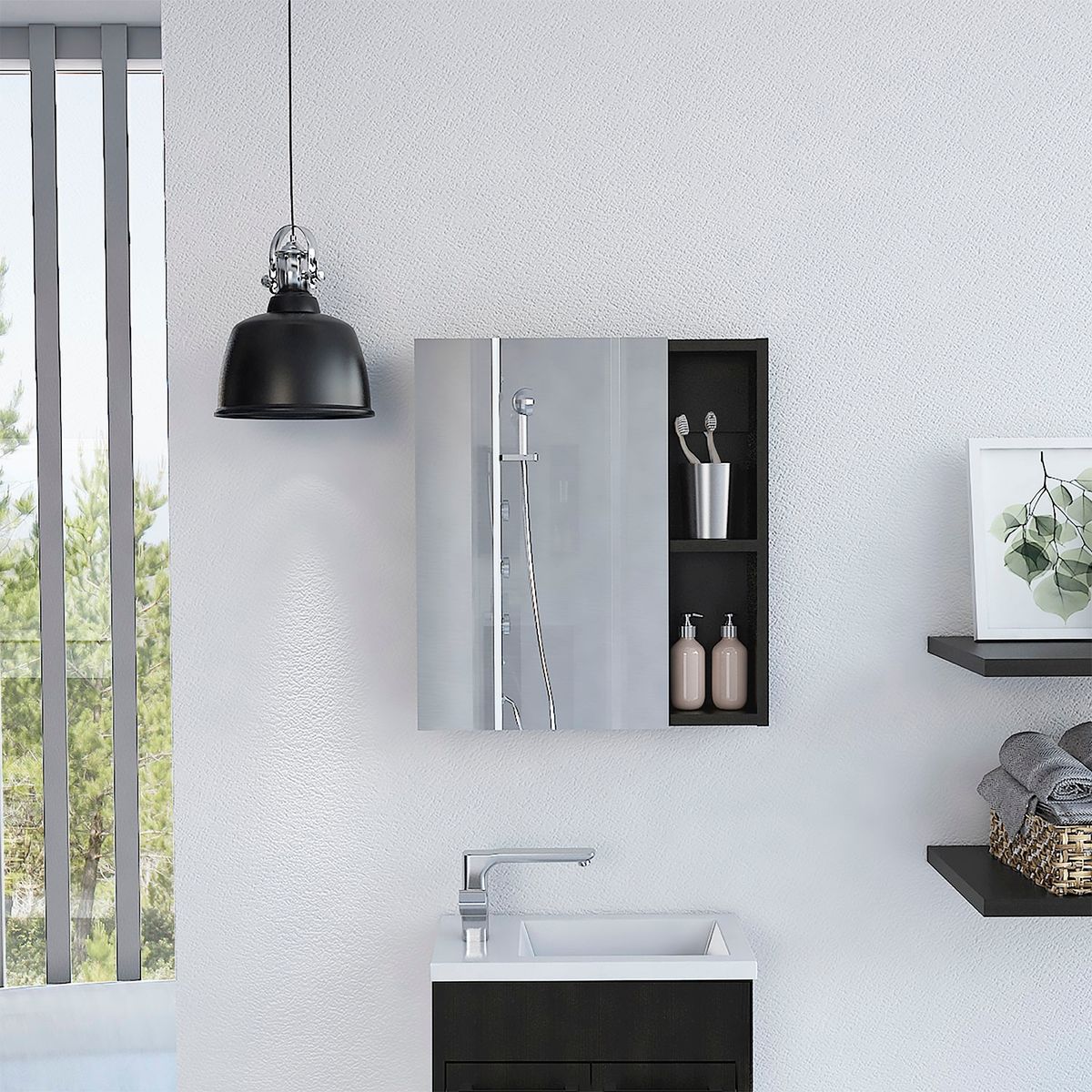 TUHOME - Gabinete De Baño Manchester Wengue Tuhome