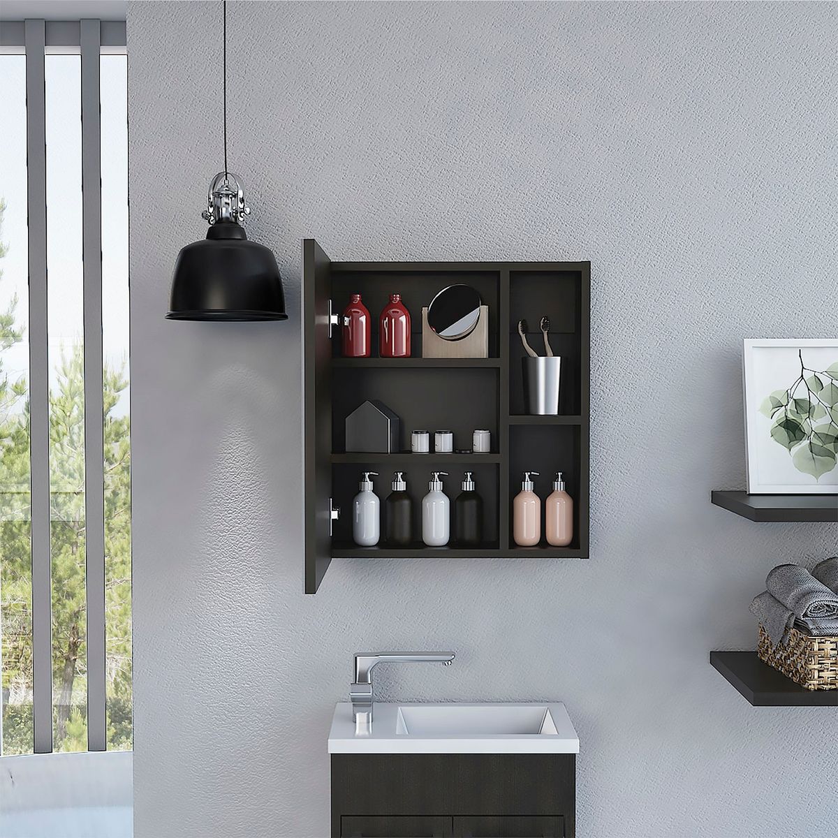 TUHOME - Gabinete De Baño Manchester Wengue Tuhome