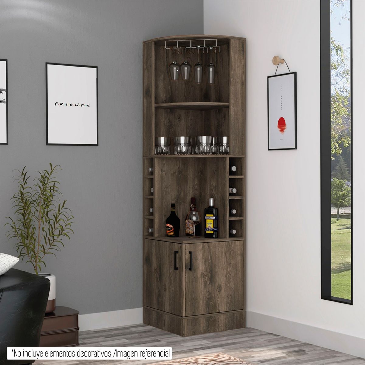 TUHOME - Mueble Bar Esquinerto Andorra Tuhome