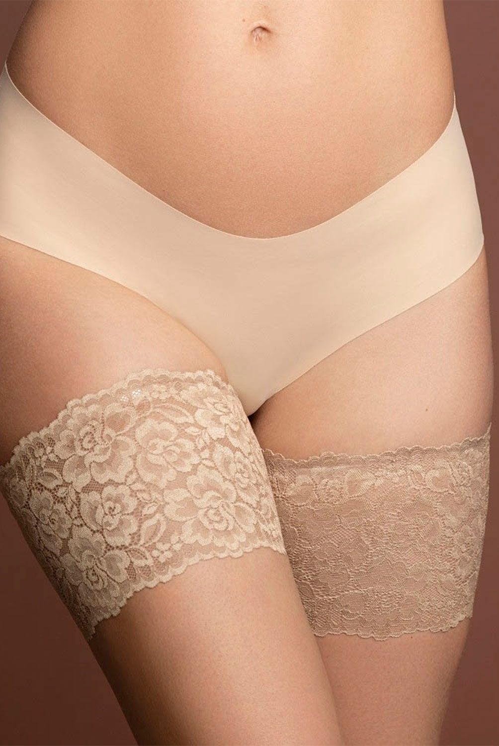 LOVE LUST - Love Lust Bandas de Muslos Encaje Nude