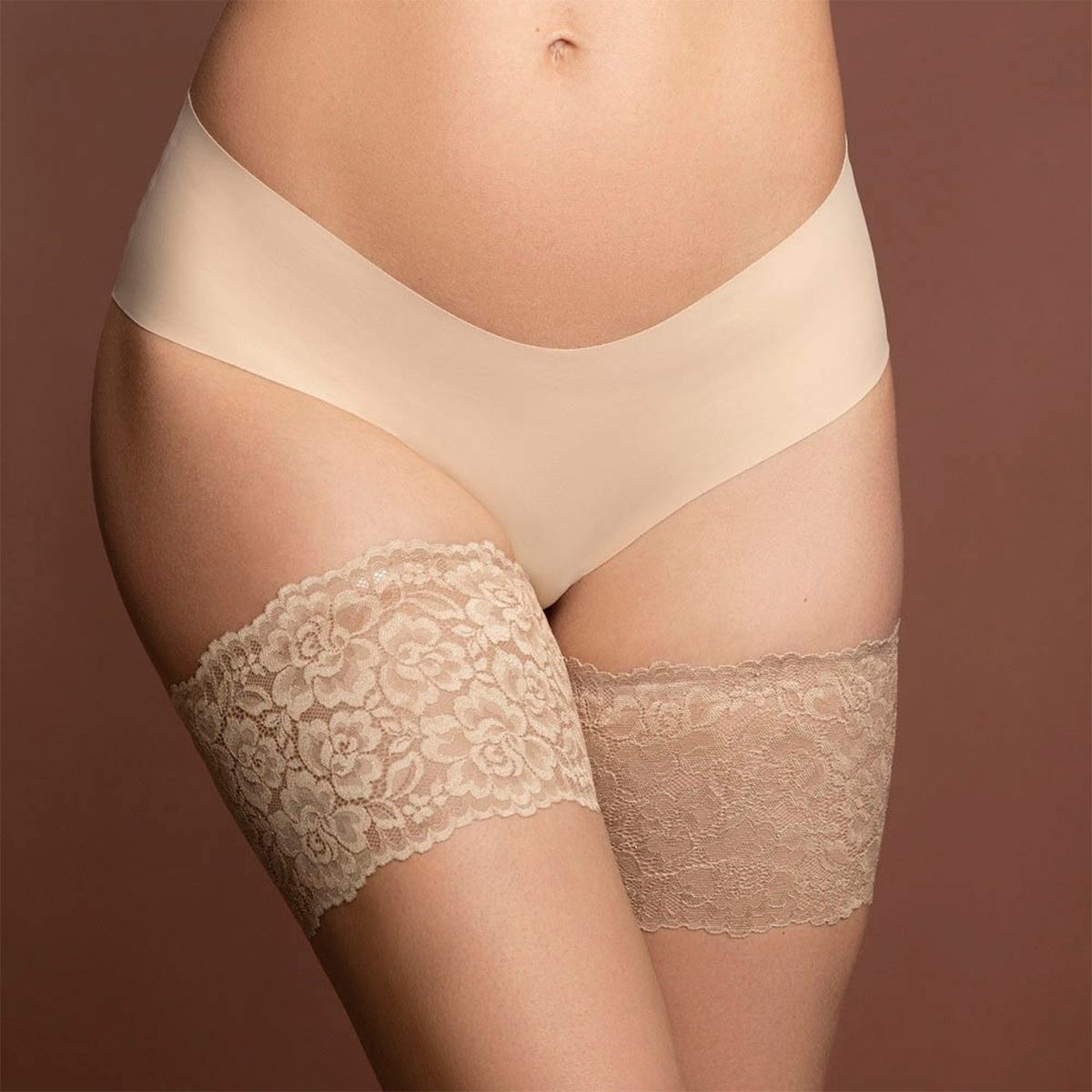 LOVE LUST - Love Lust Bandas de Muslos Encaje Nude