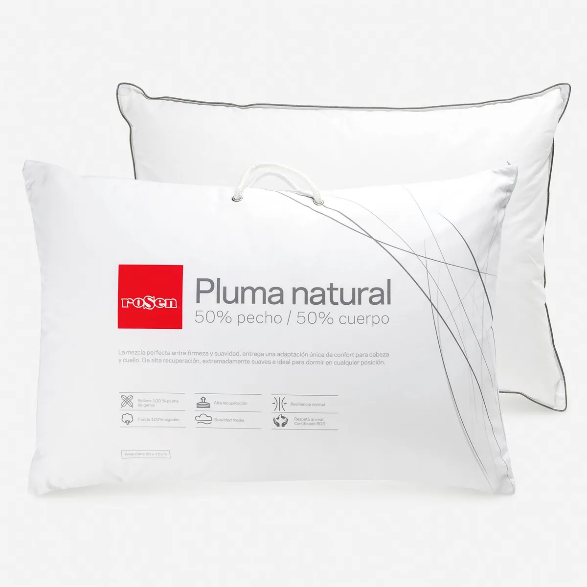 ROSEN - Almohada Pluma Natural 50%  Rosen