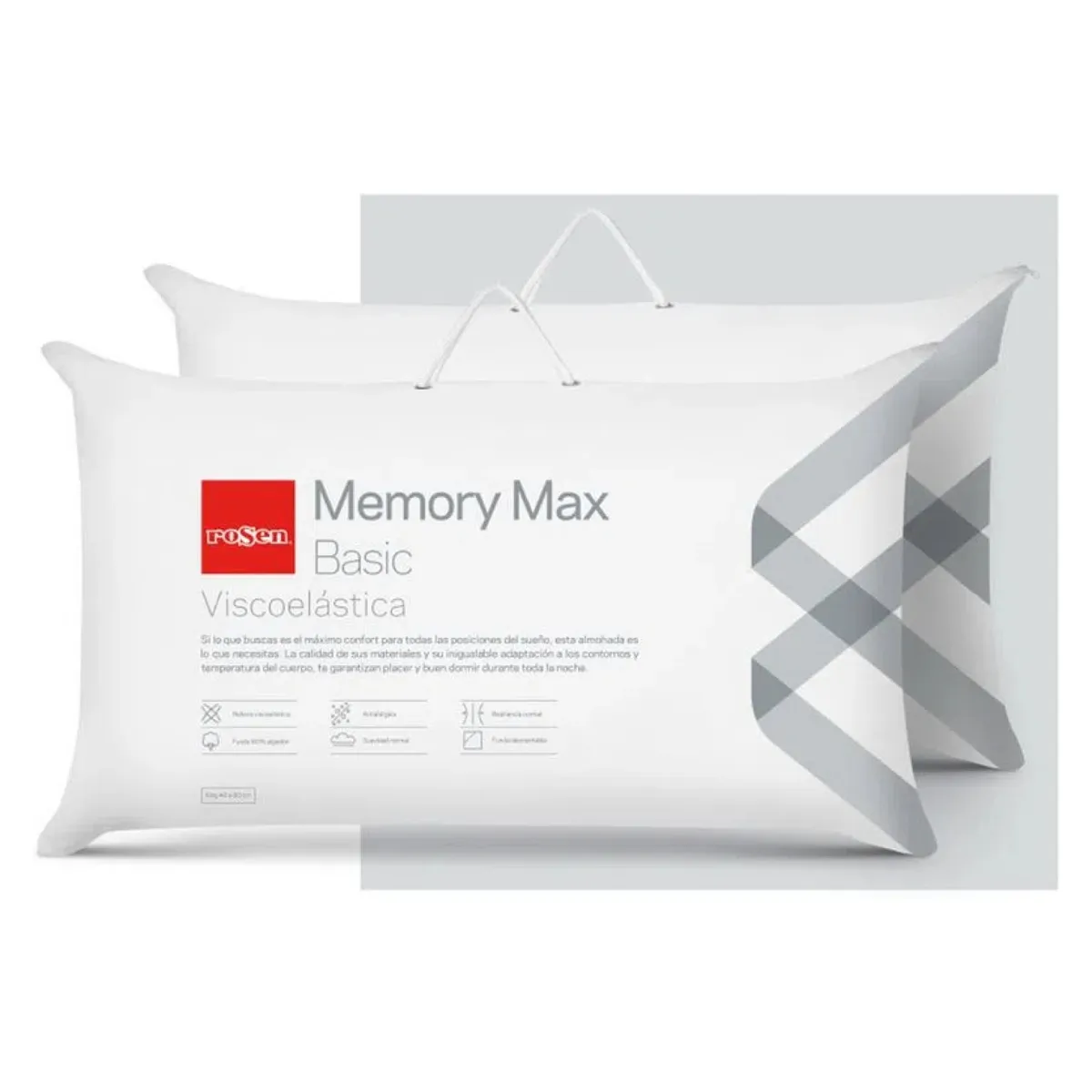 ROSEN - Set 2 Almohadas Memory Max Basic Rosen