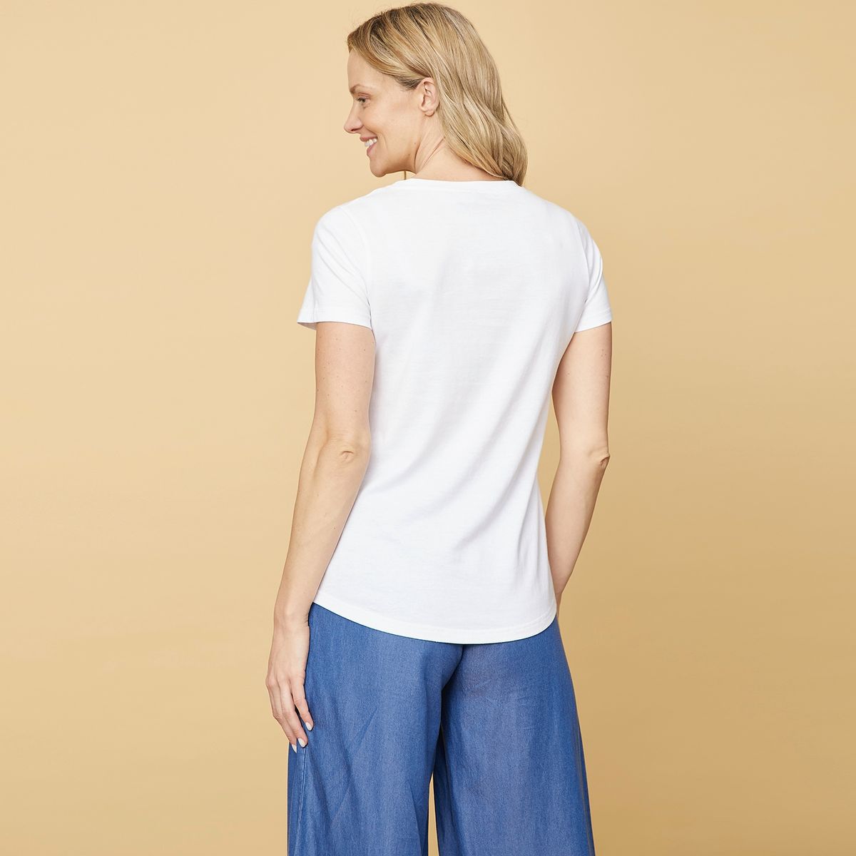 CURVI - Polera Manga Corta Algodón Mujer Curvi