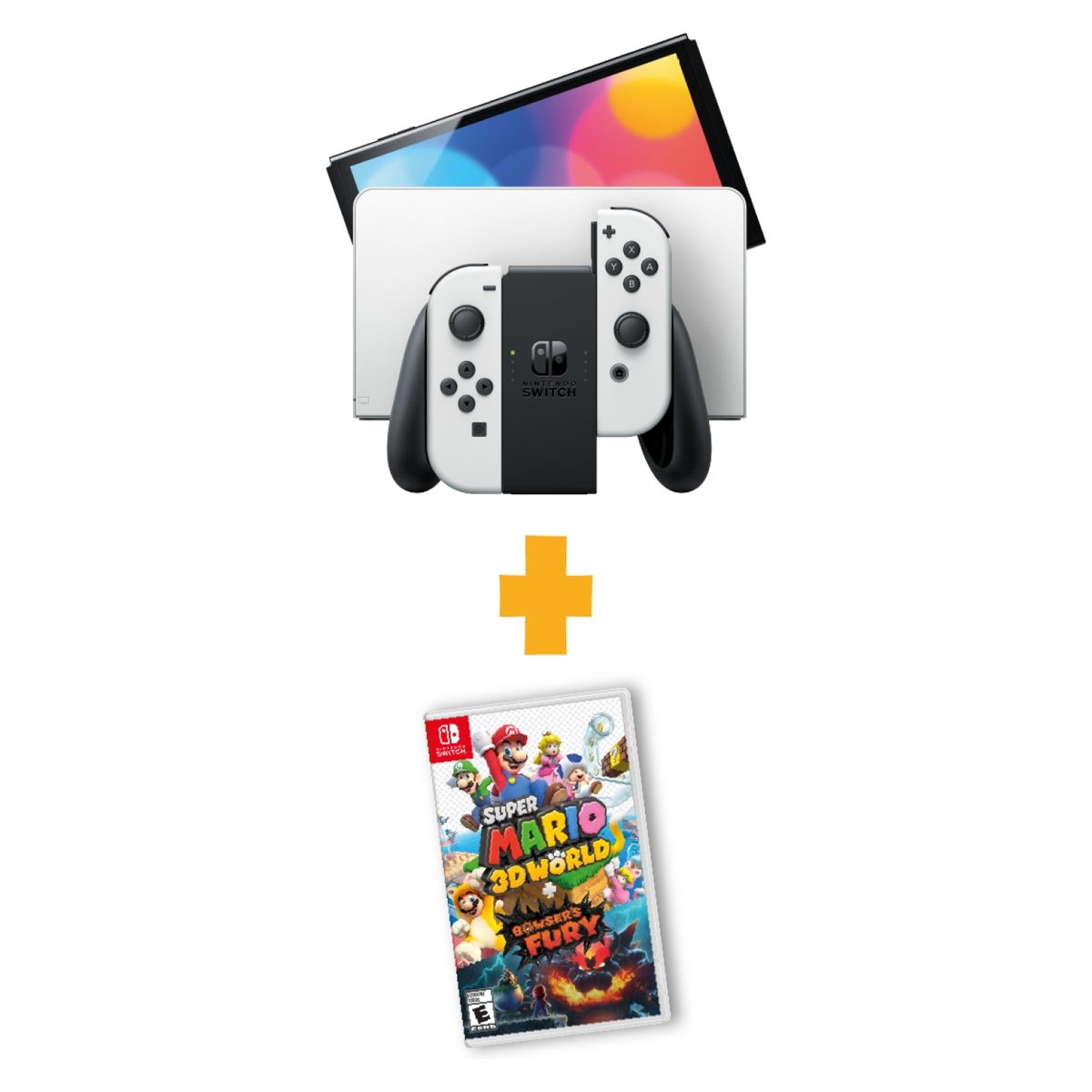 NINTENDO - Consola Nintendo Switch Oled Model White + Super Mario 3D World