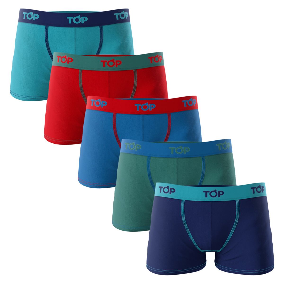 TOP - Boxer 5 Piezas Algodón Niño Top