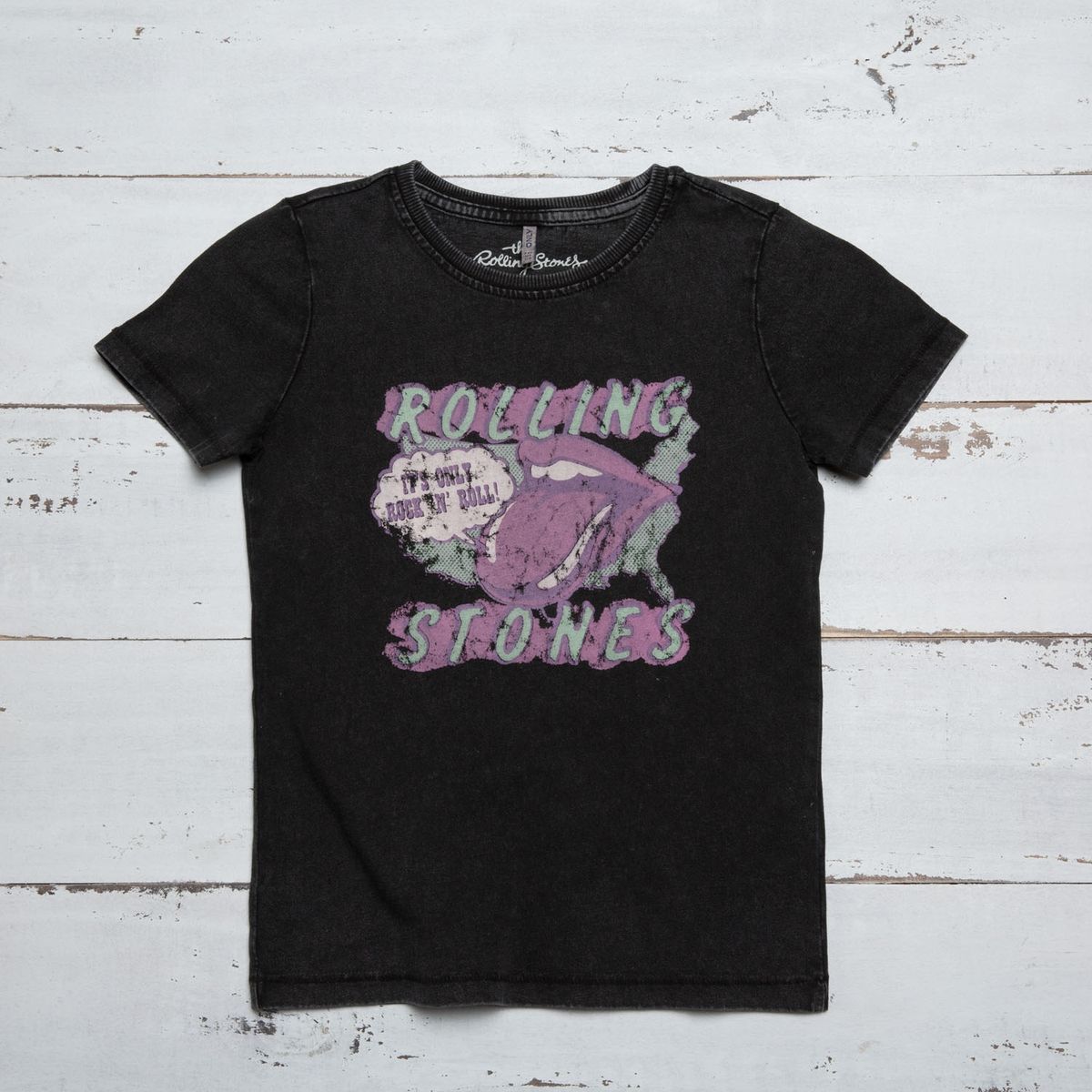 ONLY KIDS - Polera Manga Corta Rolling Stones Algodón Niña Only Kids