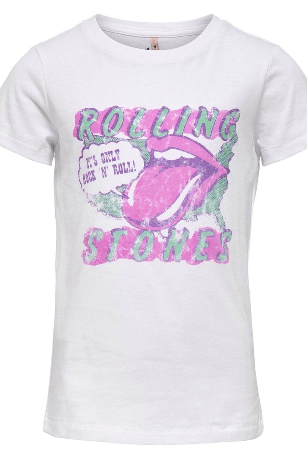 ONLY KIDS - Polera Manga Corta Rolling Stones Algodón Niña Only Kids
