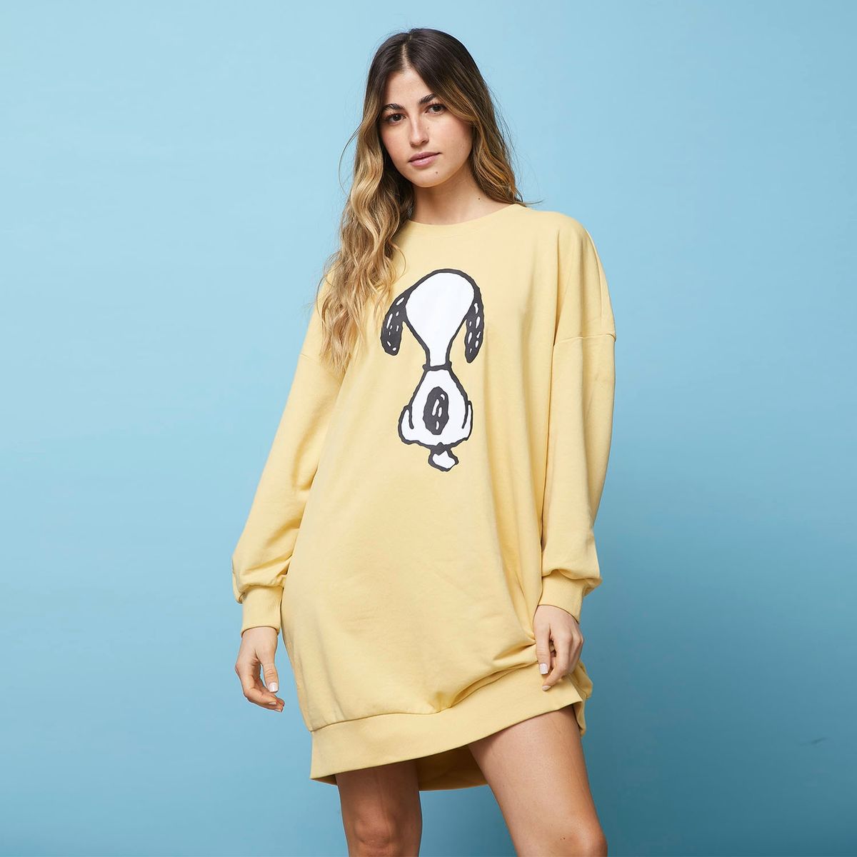 ONLY - Only Vestido Snoopy Algodón Mujer