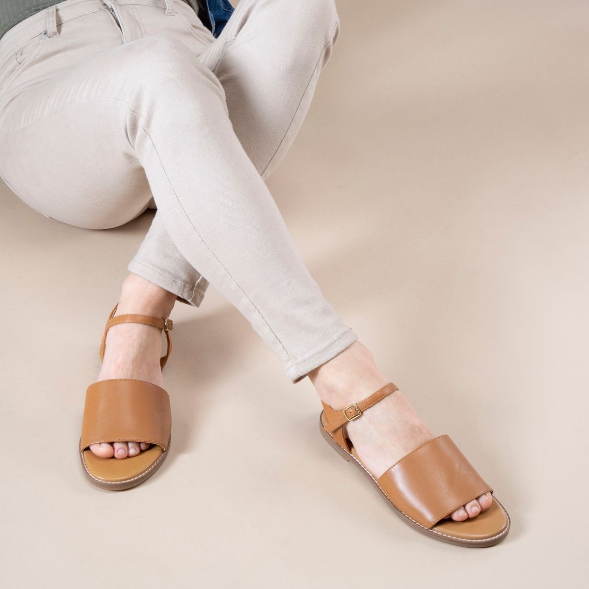 GEOX - Geox Sandalia Mujer Cuero Café