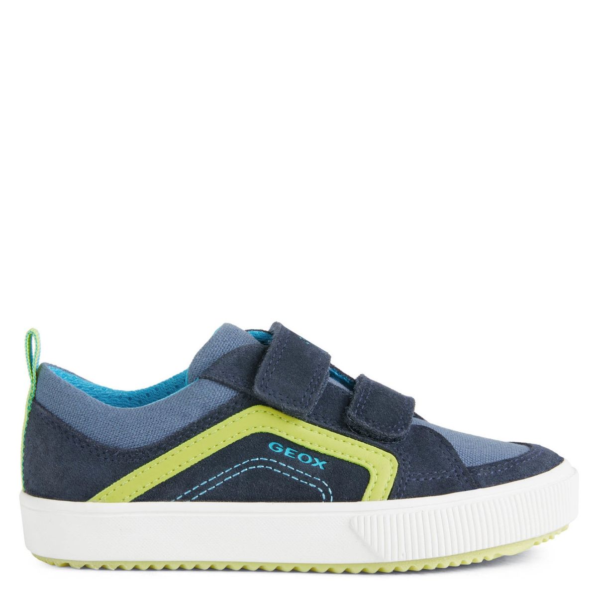 GEOX - Zapatilla Urbana Cuero Niño Azul Geox