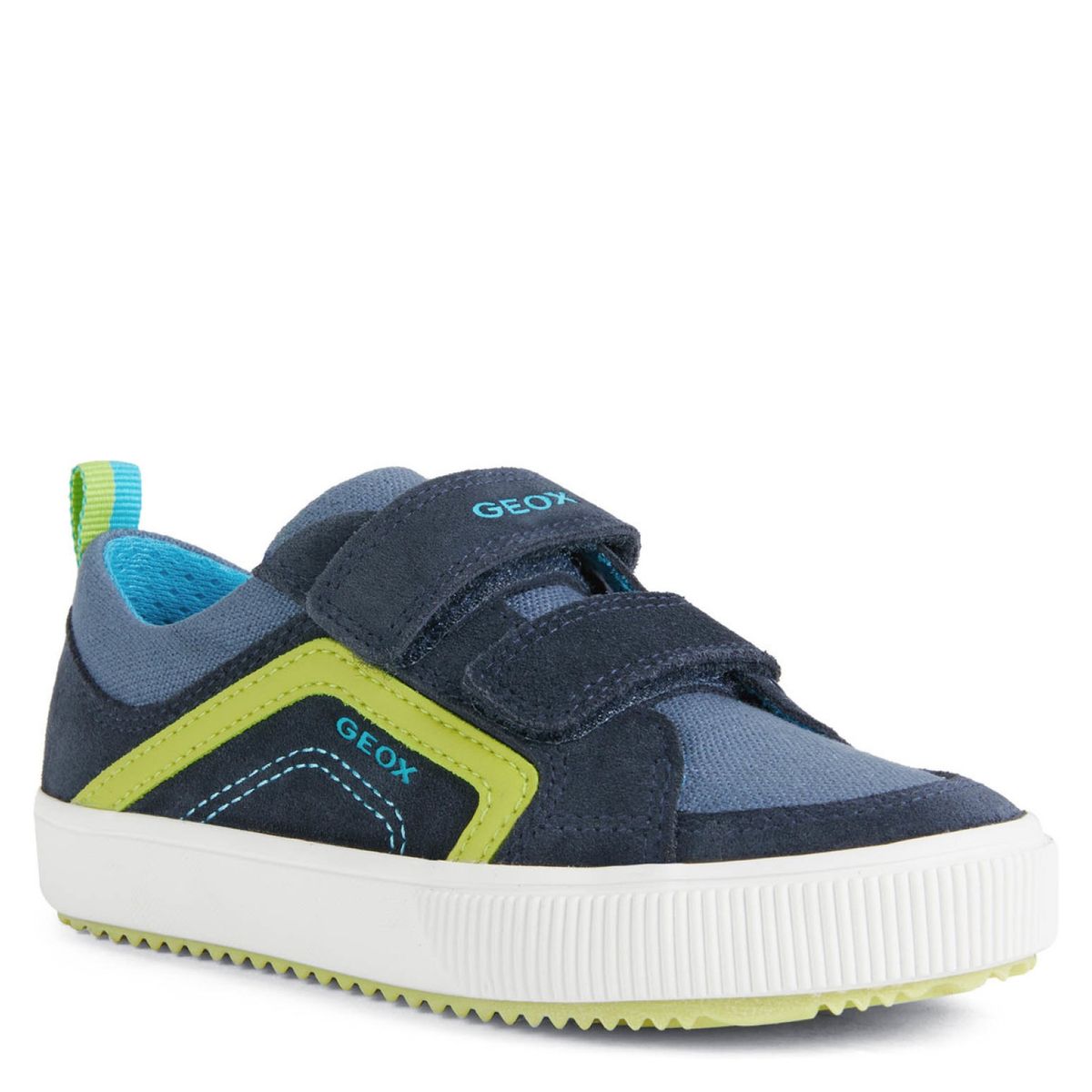 GEOX - Zapatilla Urbana Cuero Niño Azul Geox