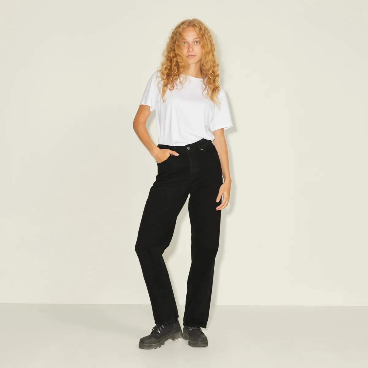JJXX - Jeans Straight Tiro Medio Mujer Jjxx