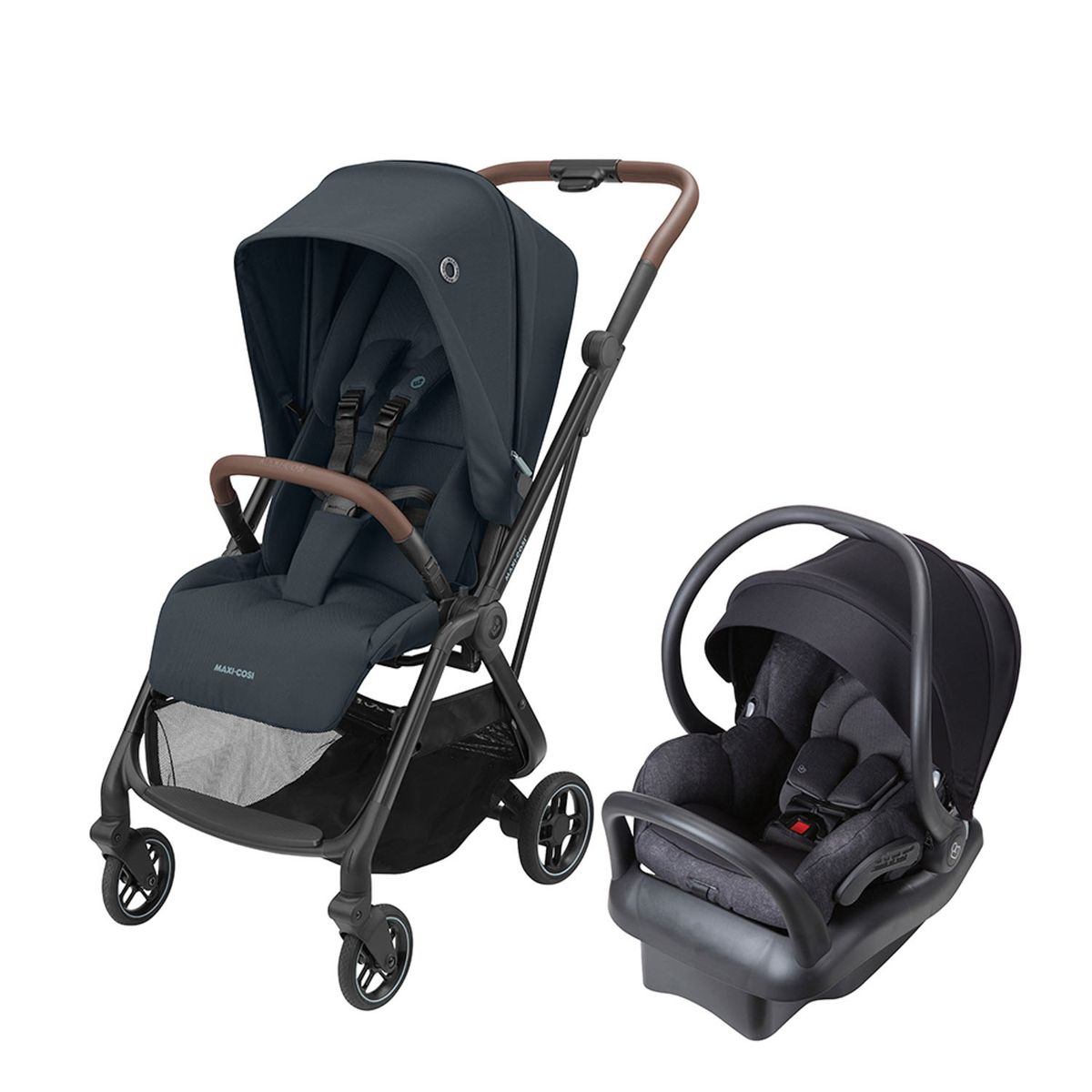MAXI COSI - Coche Travel System Leona  Essential Black Maxi Cosi