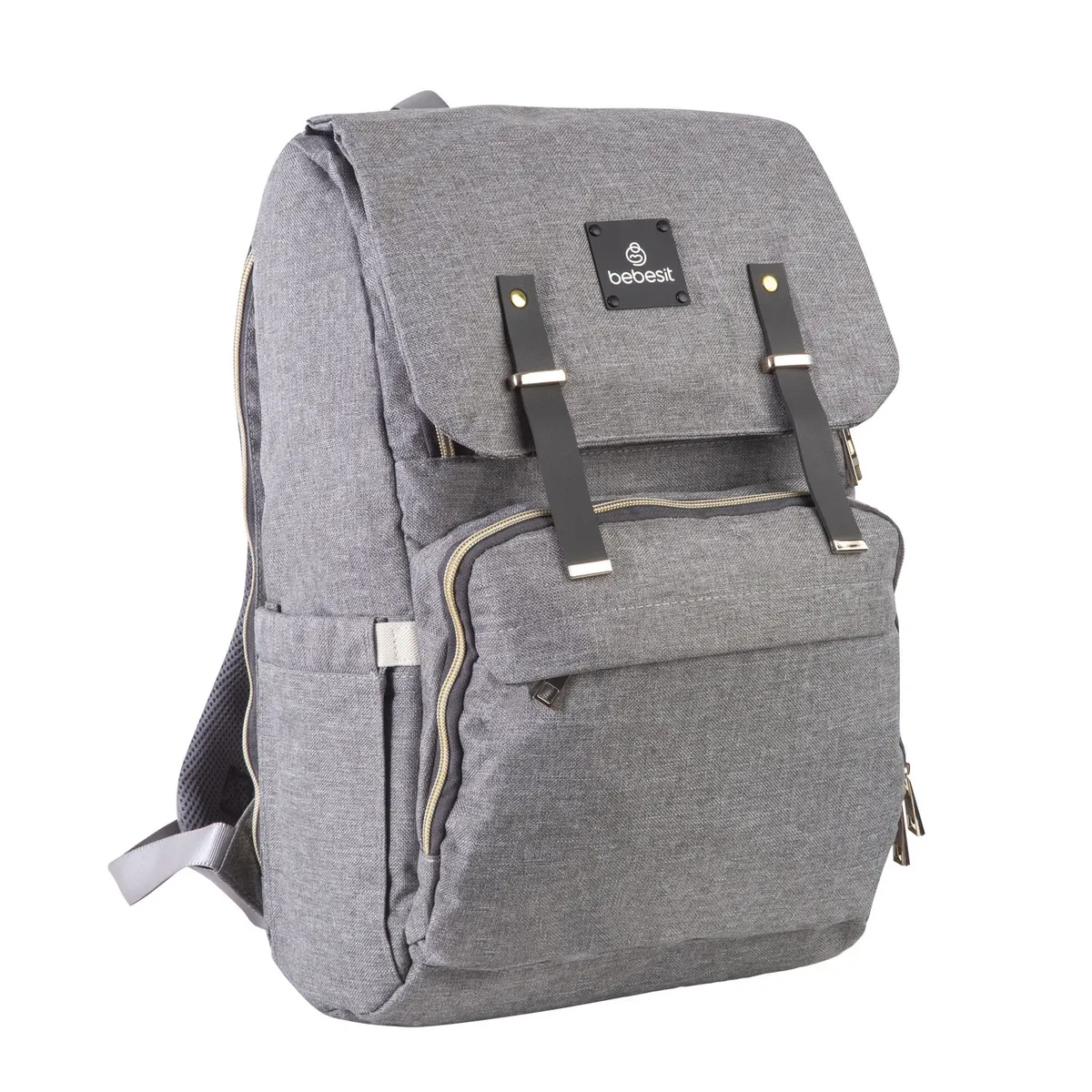 BEBESIT - Mochila Pañalera Gris Bebesit