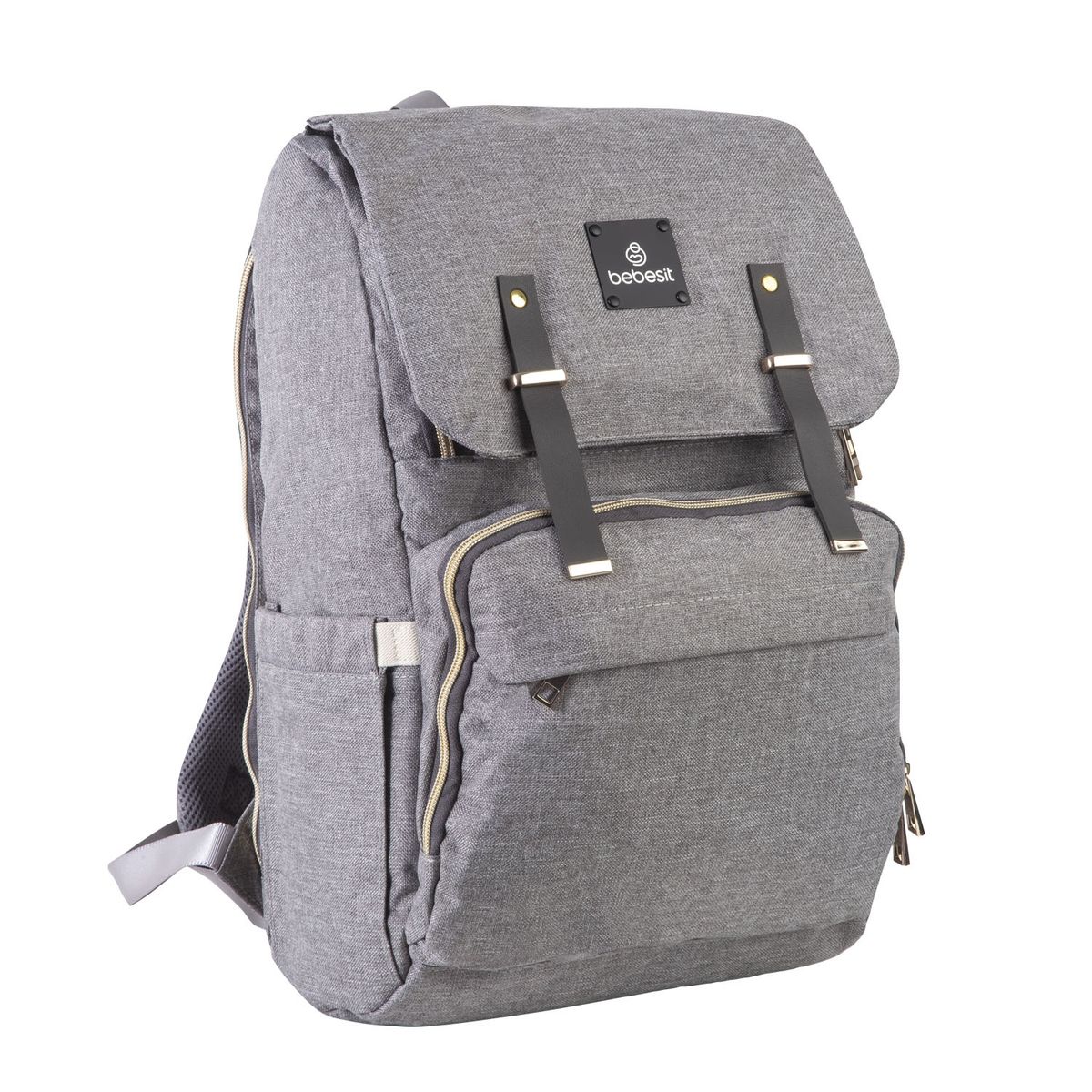 BEBESIT - Mochila Pañalera Gris Bebesit